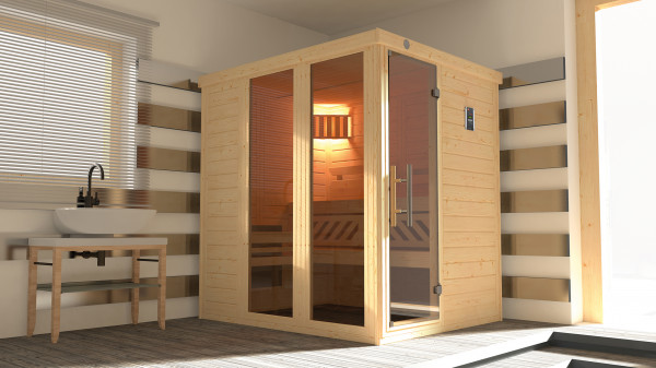 Weka Design Sauna KEMI PANORAMA 1 BioS 7