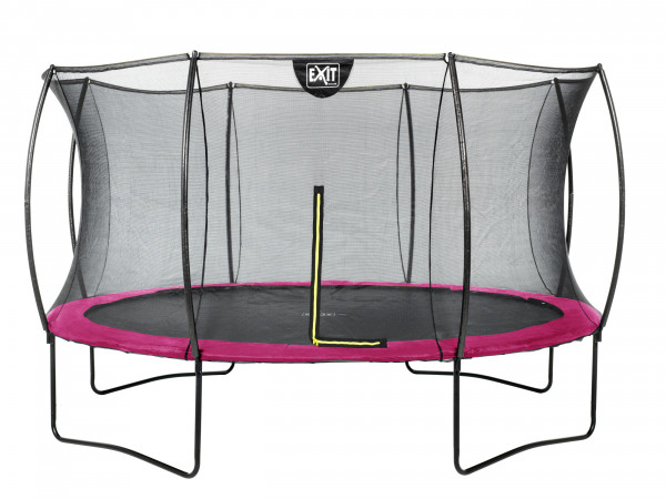 Trampolin EXIT Silhouette mit Sicherheitsnetz Ø427cm pink