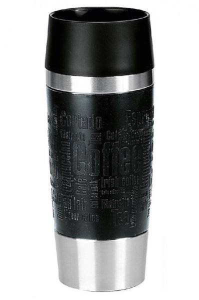 Emsa Isolierbecher Travel Mug 0,36 L Manschette schwarz