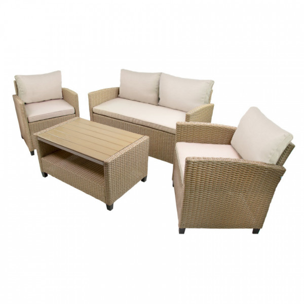 Bellavista Sitzgruppe Loungeset Madeira III Polyrattan bicolor