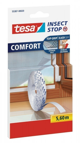 tesa® Insect Stop Fliegengitter Comfort Klettband-Ersatzrolle 5,6 m