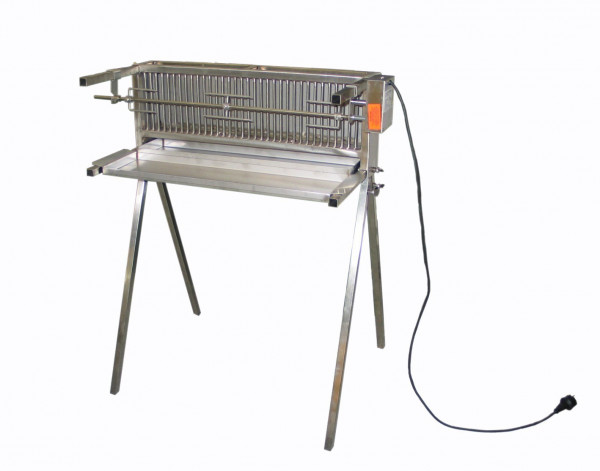 Vertikalgrill / Hähnchengrill Edelstahl 2-fach 66 cm