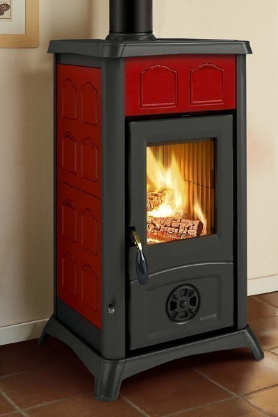 Kaminofen La Nordica Gemma Keramik bordeaux 6 kW