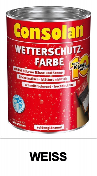 Consolan Wetterschutz Farbe weiss 2,5 L