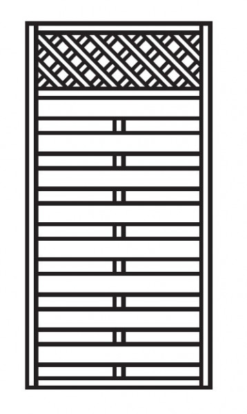 Sichtschutz Zaun / Dichtzaun Mailand Zaunelement gerade 90x180cm