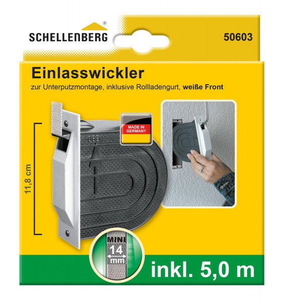 Schellenberg Einlasswickler Mini weiß 50603