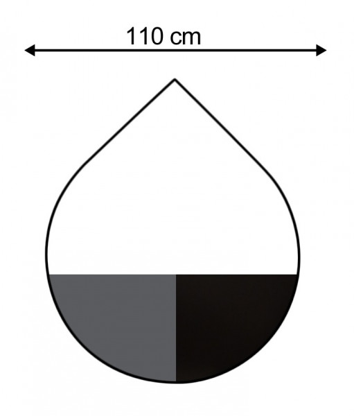 Funkenschutzplatte Stahl grau / schwarz Ø 110cm Tropfen