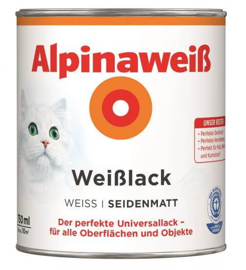 Alpina Alpinaweiß Weißlack seidenmatt 750ml