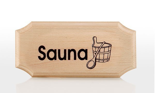 Eliga Schild 8-eckig natur Sauna